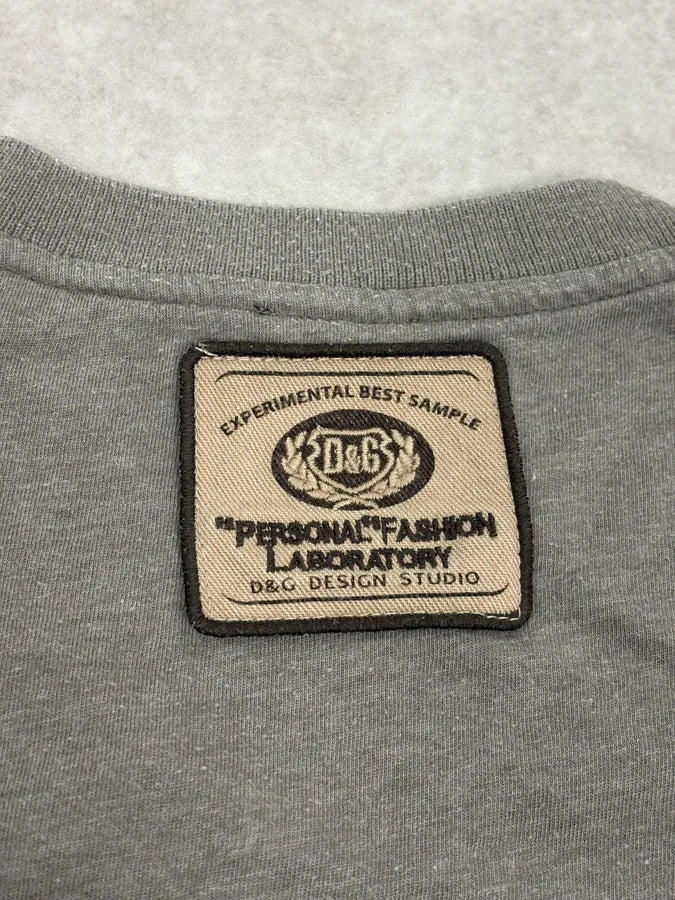 2000s Dolce & Gabbana Grey V-Neck Deluxe Longsleeve T-Shirt unPeTAF 9