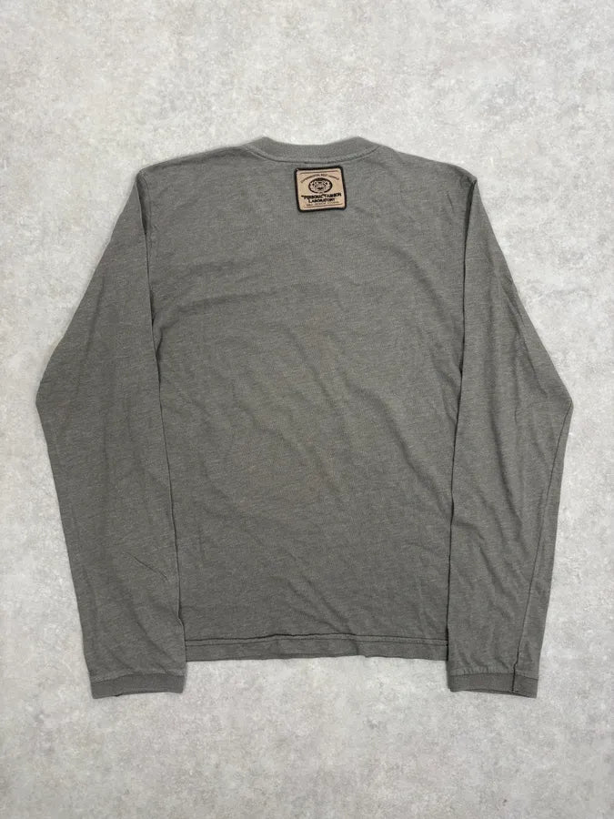 2000s Dolce & Gabbana Grey V-Neck Deluxe Longsleeve T-Shirt unPeTAF 5