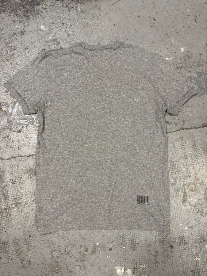 2000s Dolce & Gabbana Grey V Neck Trompe L’oeil Tie T-Shirt jNoreYA 4