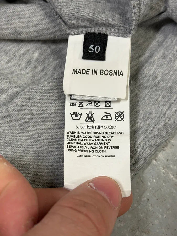 2000s Dolce & Gabbana Grey V Neck Trompe L’oeil Tie T-Shirt jNoreYA 9