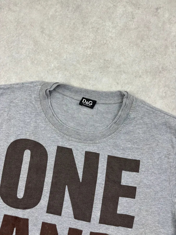 2000s Dolce & Gabbana Grey Vintage One and Only T-Shirt AJhYzdc 3