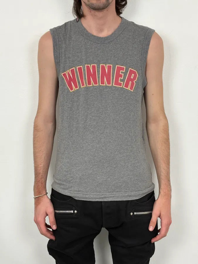 2000s Dolce & Gabbana Grey Winner Tank Top gWAZoBq 1