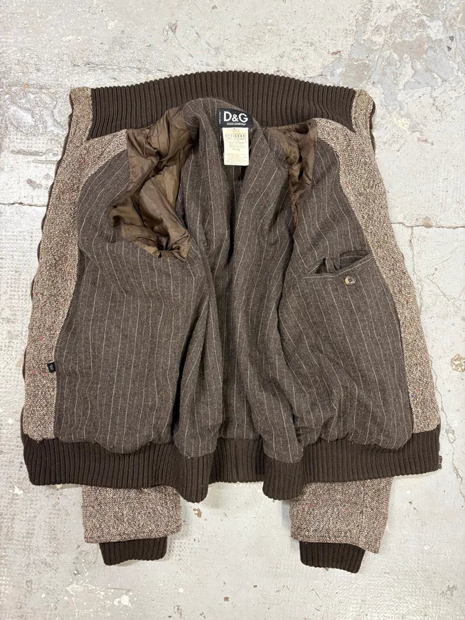 2000s Dolce & Gabbana Grey Wool Bomber Jacket (L) aTumgTX 11