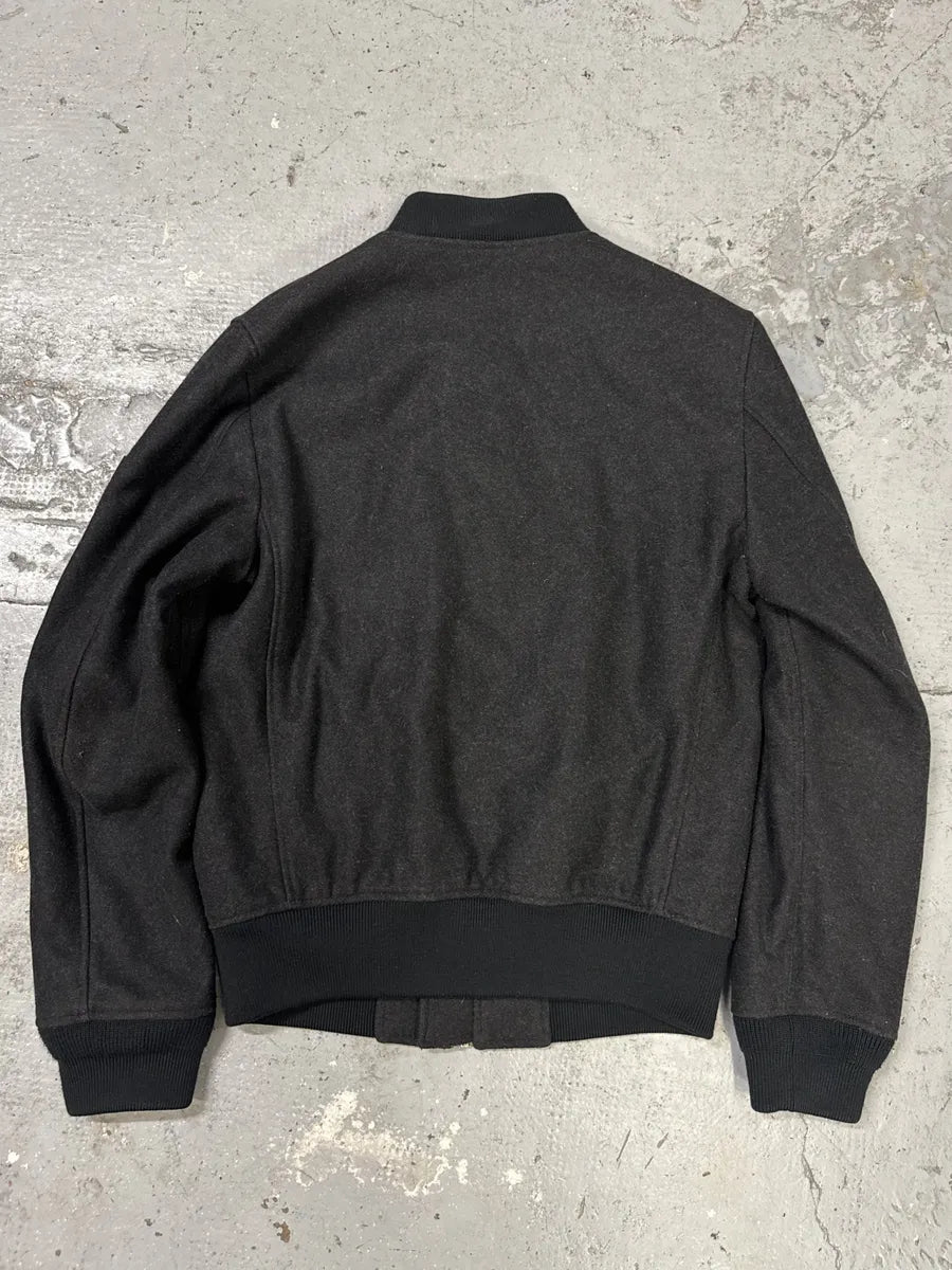 2000s Dolce & Gabbana Grey Wool Bomber Jacket wQrOCZy 3