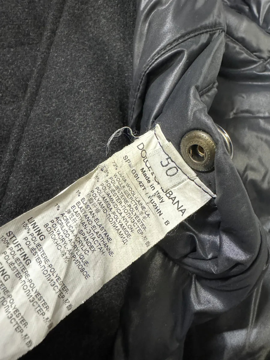 2000s Dolce & Gabbana Grey Wool Bomber Jacket wQrOCZy 6