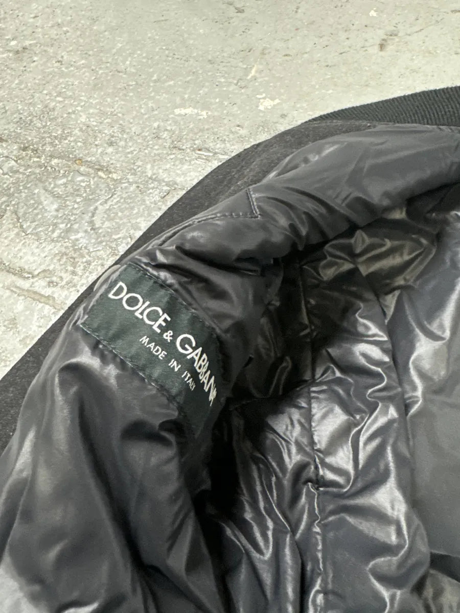 2000s Dolce & Gabbana Grey Wool Bomber Jacket wQrOCZy 7