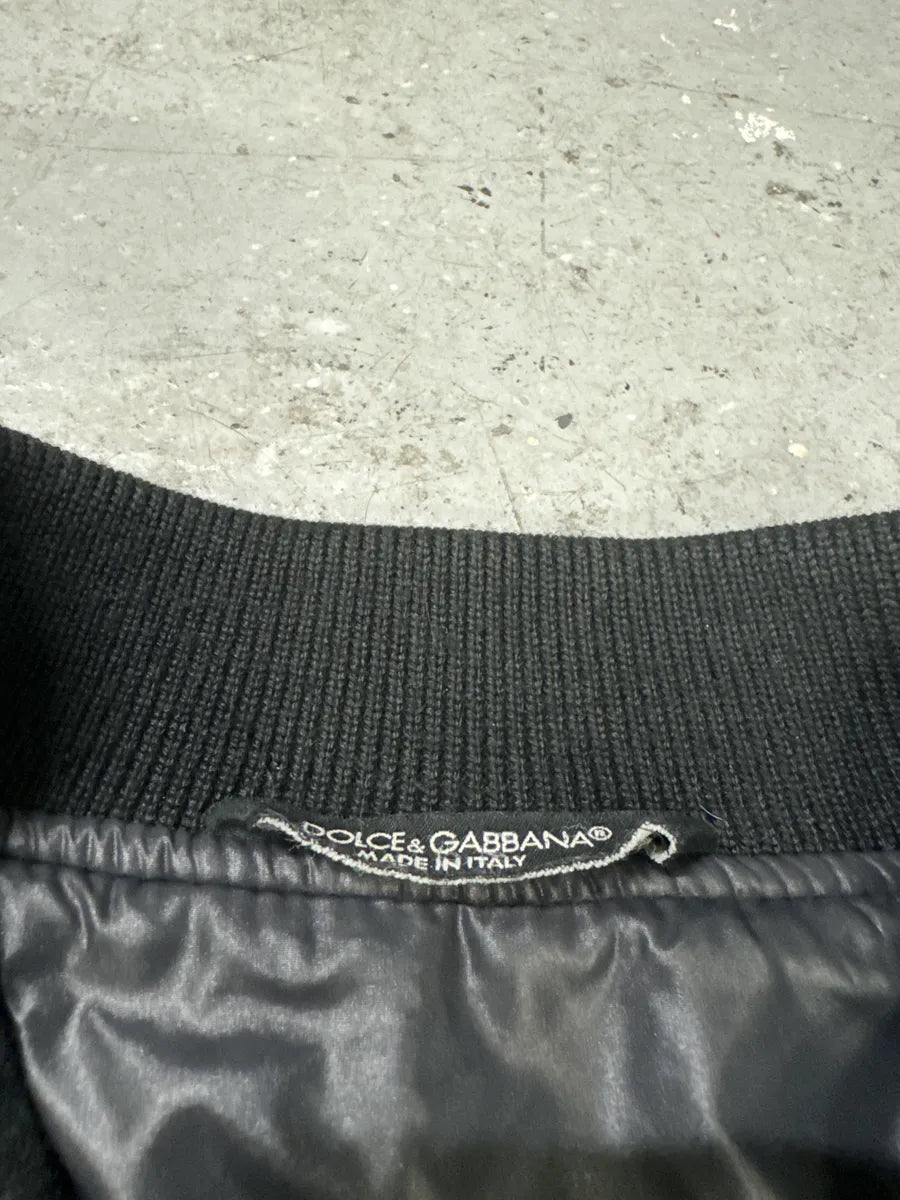 2000s Dolce & Gabbana Grey Wool Bomber Jacket wQrOCZy 9