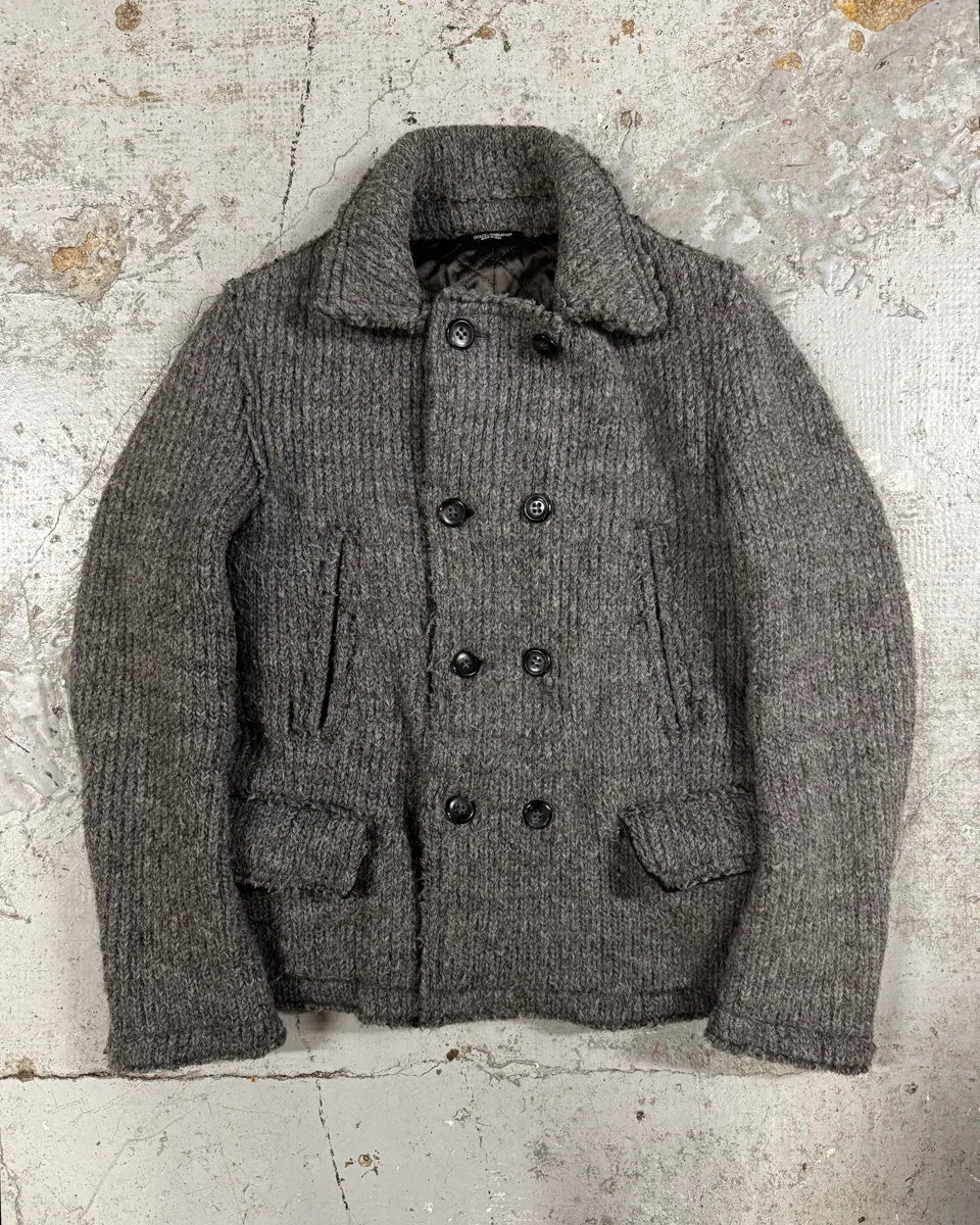 2000s Dolce & Gabbana Grey Wool Buttoned Jacket uwQFyiq 0