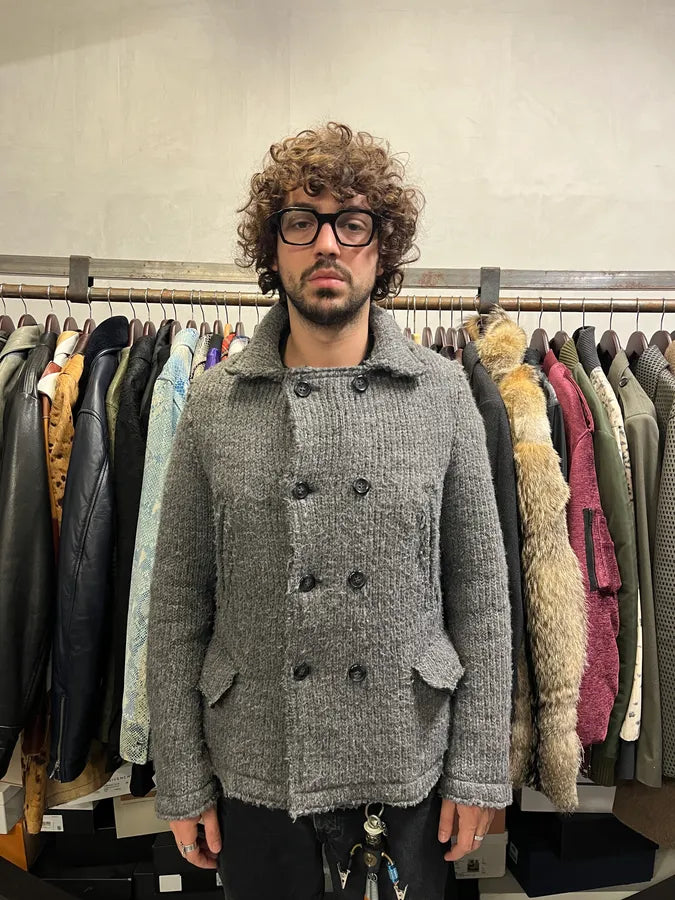 2000s Dolce & Gabbana Grey Wool Buttoned Jacket uwQFyiq 1