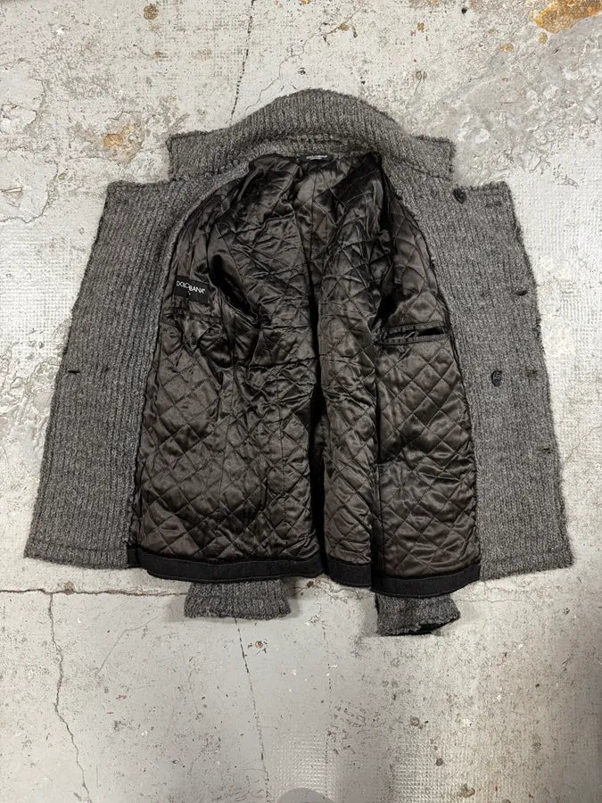 2000s Dolce & Gabbana Grey Wool Buttoned Jacket uwQFyiq 6