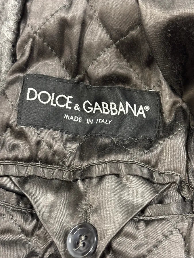 2000s Dolce & Gabbana Grey Wool Buttoned Jacket uwQFyiq 8