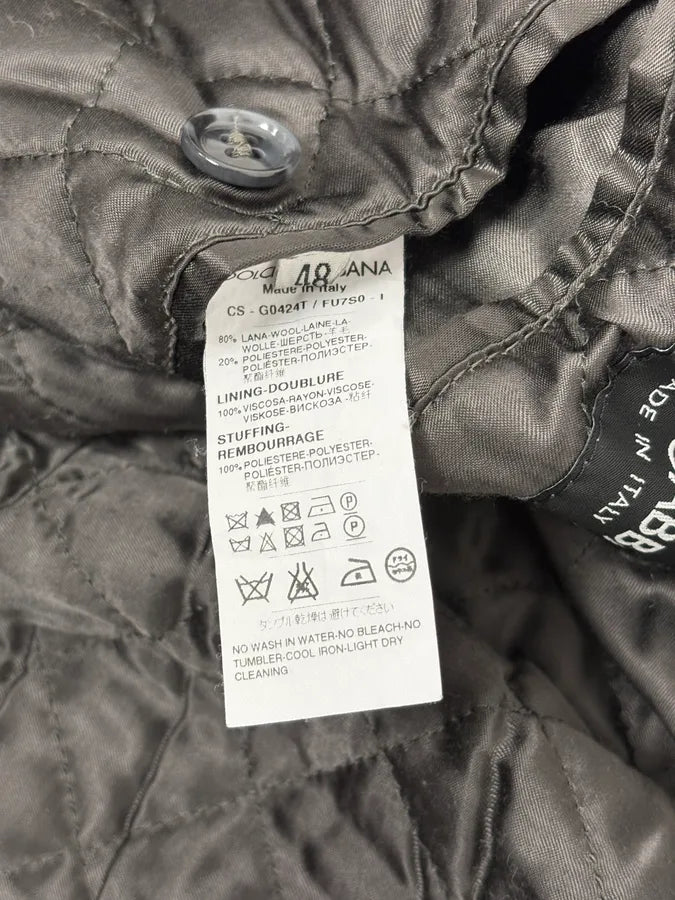 2000s Dolce & Gabbana Grey Wool Buttoned Jacket uwQFyiq 9