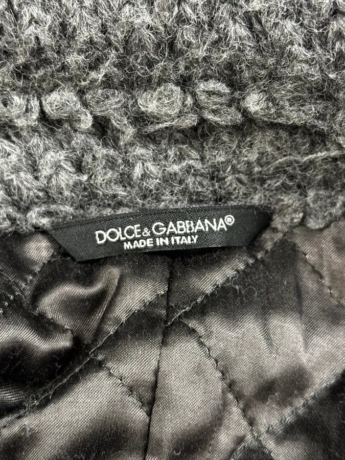 2000s Dolce & Gabbana Grey Wool Buttoned Jacket uwQFyiq 8