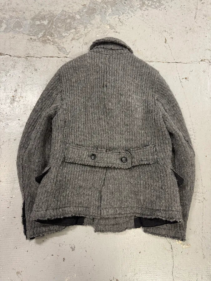 2000s Dolce & Gabbana Grey Wool Buttoned Peacoat Jacket SPDHDbG 3