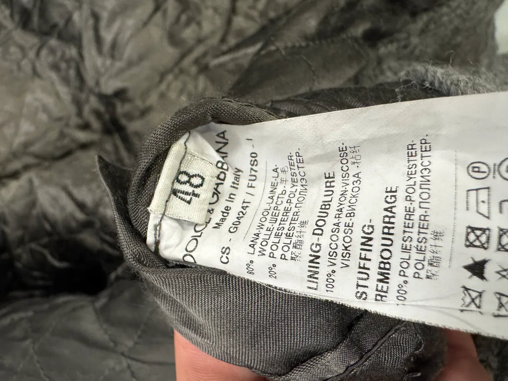 2000s Dolce & Gabbana Grey Wool Buttoned Peacoat Jacket SPDHDbG 9