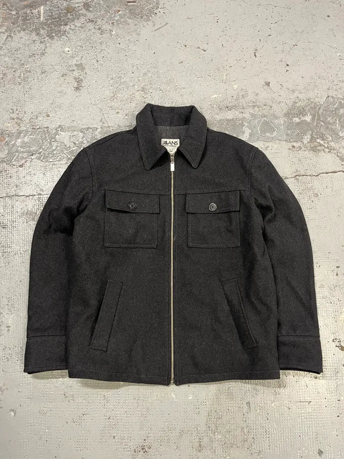 2000s Dolce & Gabbana Grey Wool Cargo Zip-up Jacket BMWixrj 2