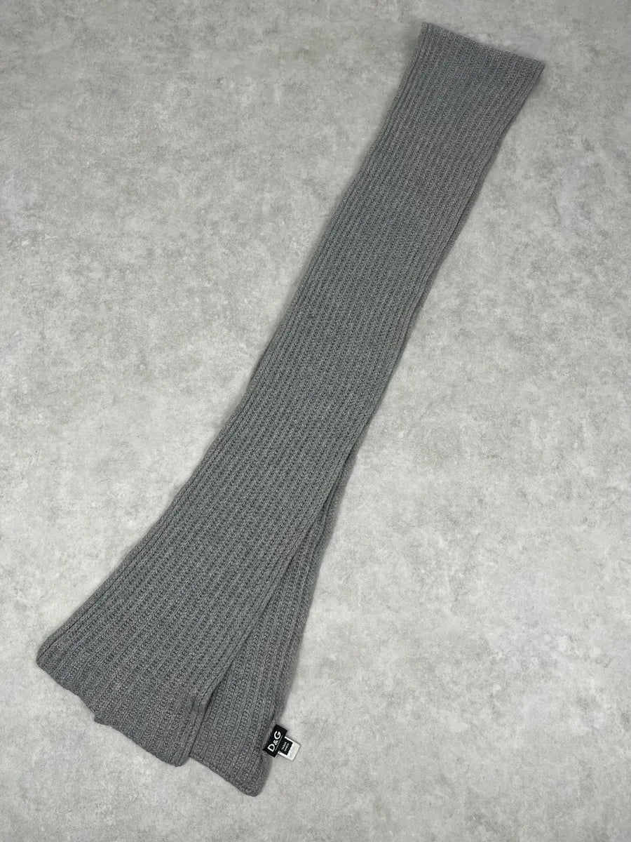 2000s Dolce & Gabbana Grey Wool Classy Scarf TsLGawW 3