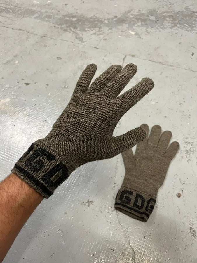 2000s Dolce & Gabbana Grey Wool Gloves misBWhR 0
