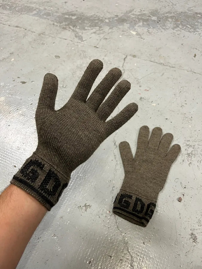 2000s Dolce & Gabbana Grey Wool Gloves misBWhR 2