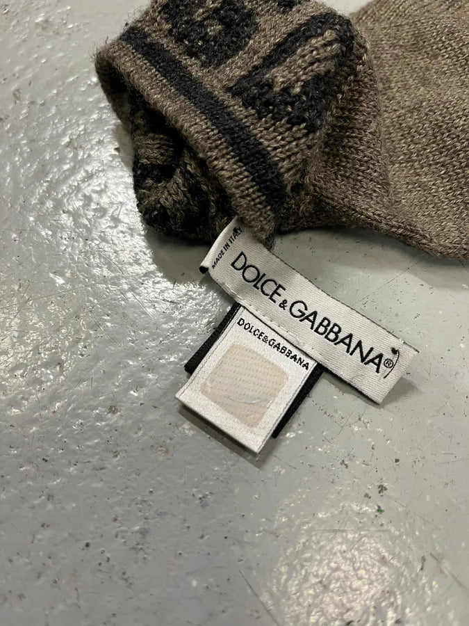 2000s Dolce & Gabbana Grey Wool Gloves misBWhR 6