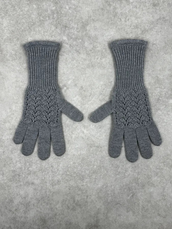 2000s Dolce & Gabbana Grey Wool Gloves ASJQFVA 2