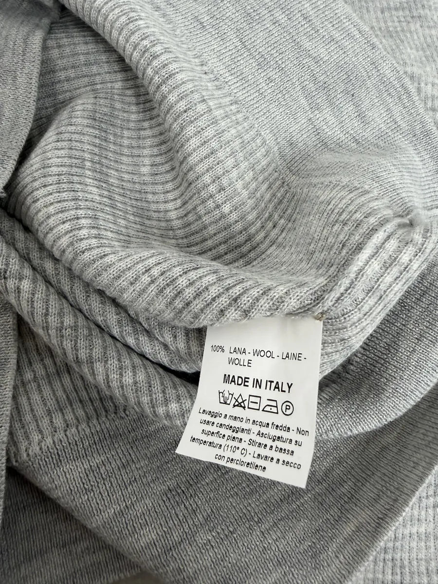 2000s Dolce & Gabbana Grey Wool Henley Sweater lZqDUMB 7