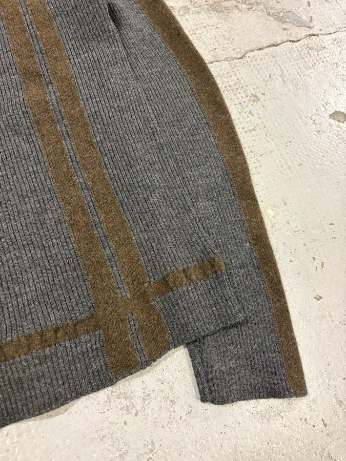 2000s Dolce & Gabbana Grey Wool Striped Sweater cyUoUyy 5