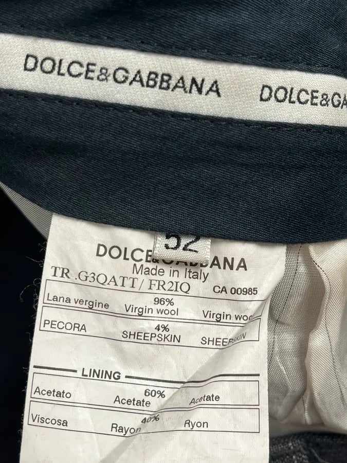 2000s Dolce & Gabbana Grey Wool Stripped Pants ZgbJXVI 9