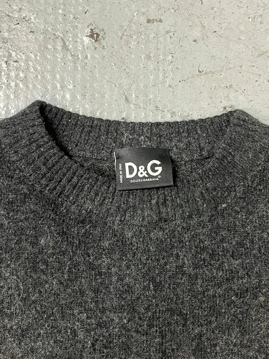 2000s Dolce & Gabbana Grey Wool Sweater BzjRxAW 5