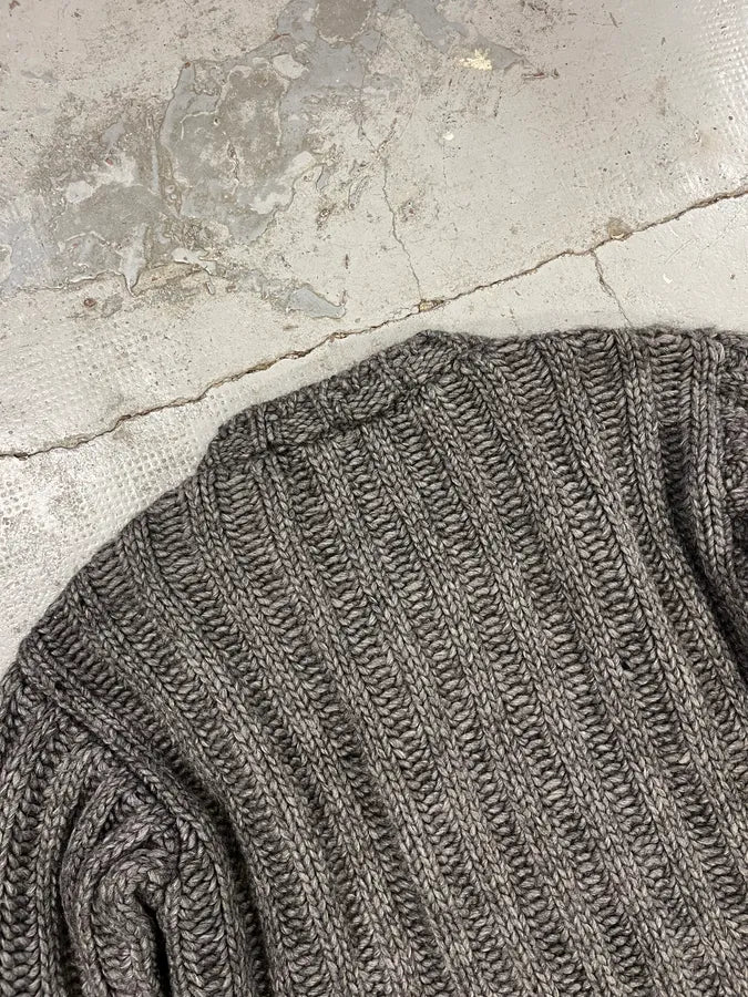 2000s Dolce & Gabbana Grey Wool V Neck Sweater YrarhiE 6