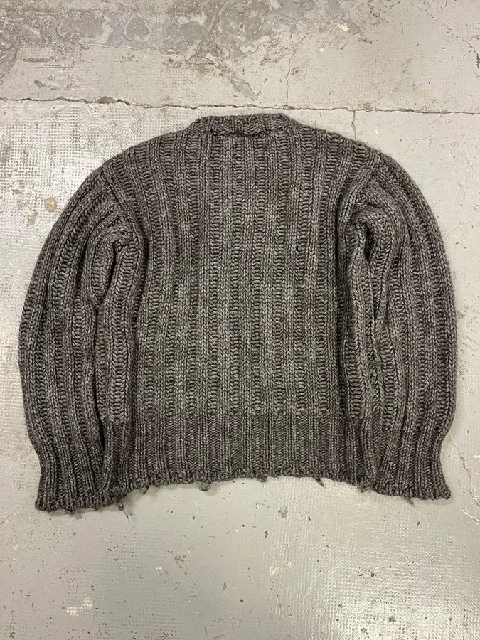 2000s Dolce & Gabbana Grey Wool V Neck Sweater YrarhiE 5