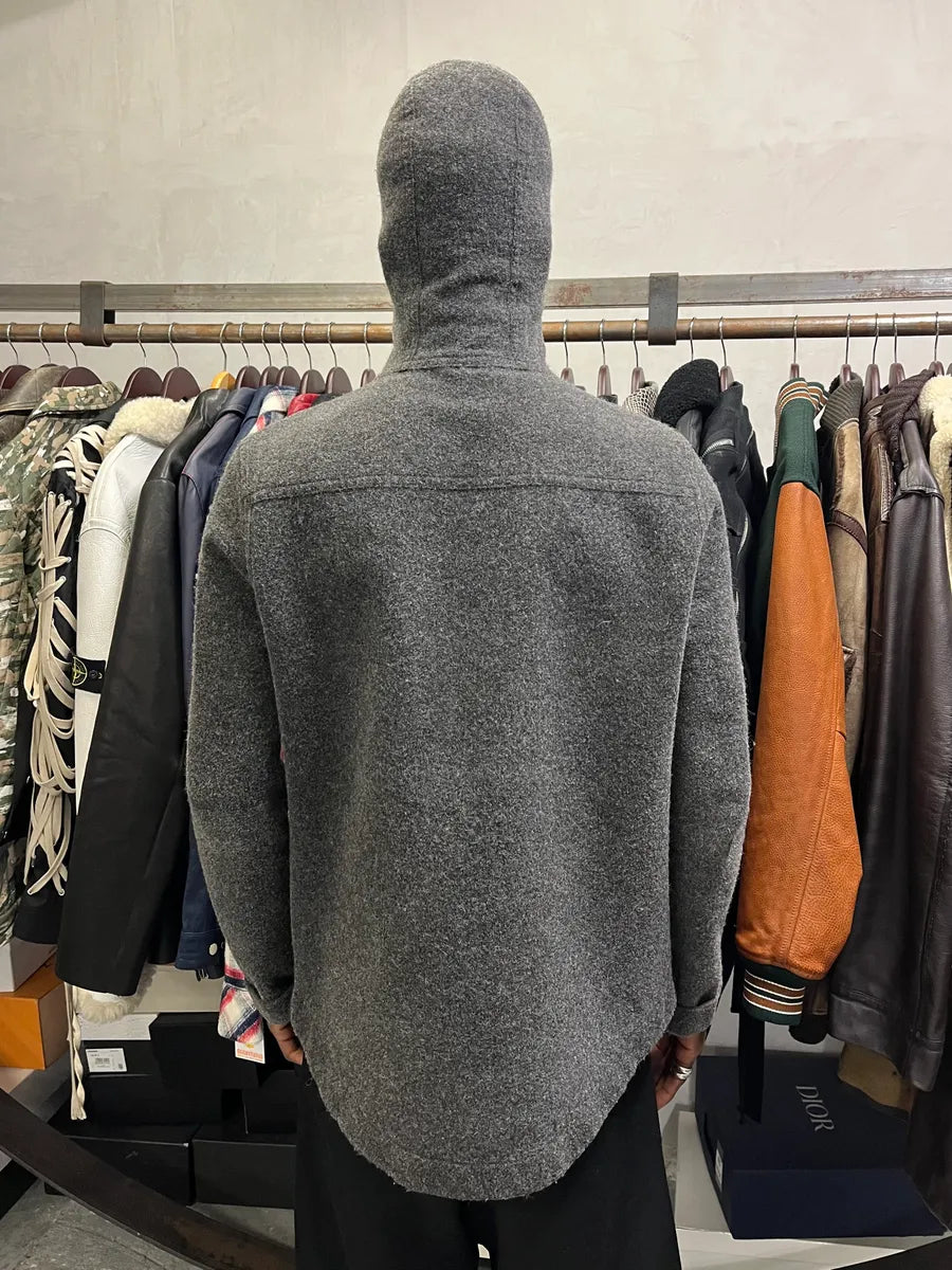 2000s Dolce & Gabbana Grey Wool Zip-up Hoodie Jacket MEjJdqk 2