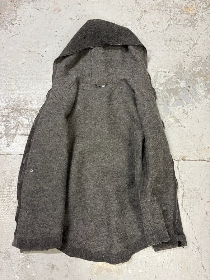 2000s Dolce & Gabbana Grey Wool Zip-up Hoodie Jacket MEjJdqk 7