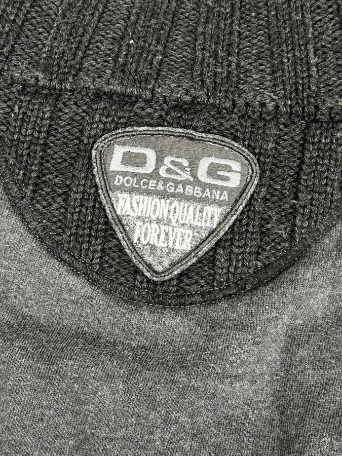 2000s Dolce & Gabbana Grey Wool Zip-Up Sweater noSfhJE 9
