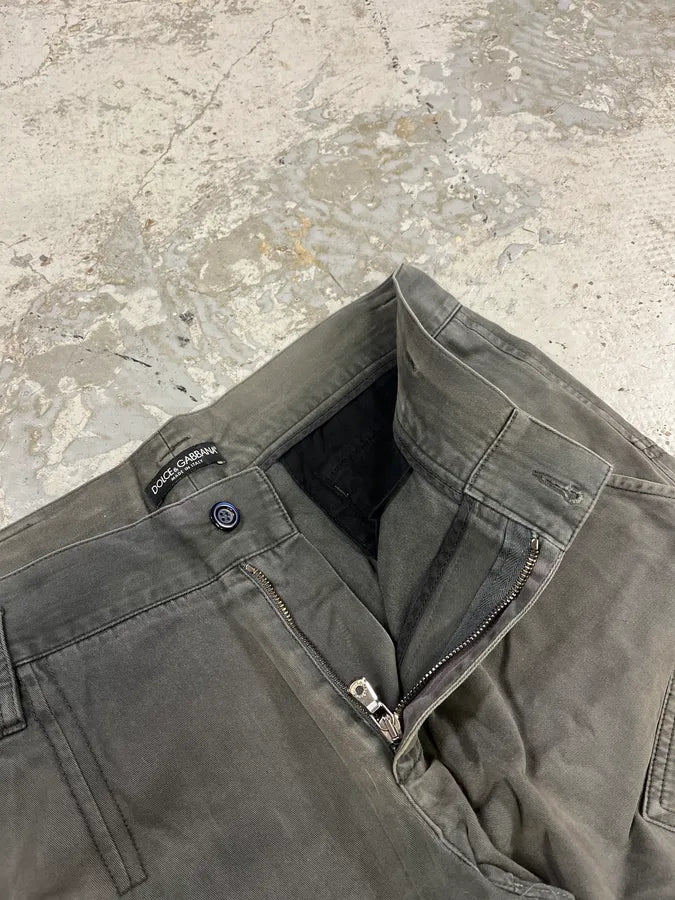 2000s Dolce & Gabbana Grey Zip Pocket Pants ienSWgO 10