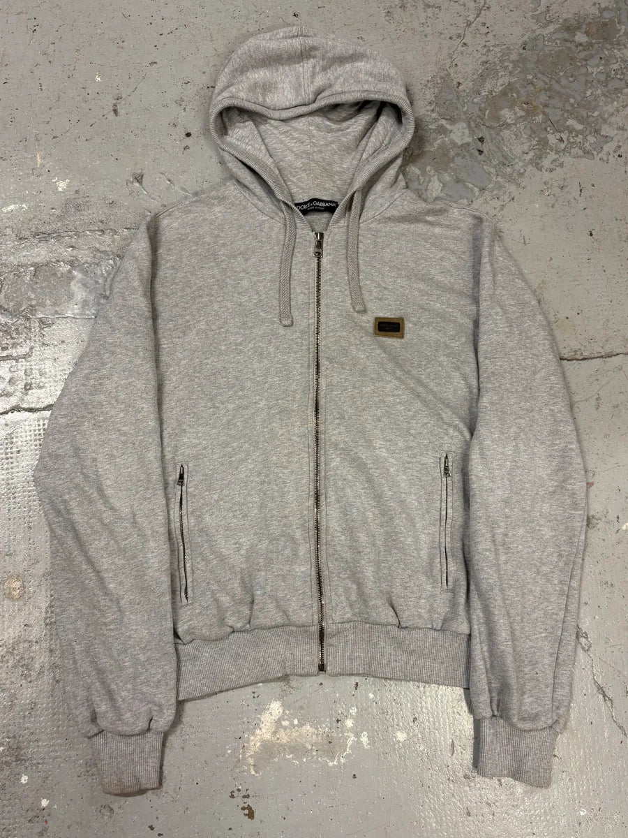 2000s Dolce & Gabbana Grey Zip-up Sweatshirt muWtMis 0