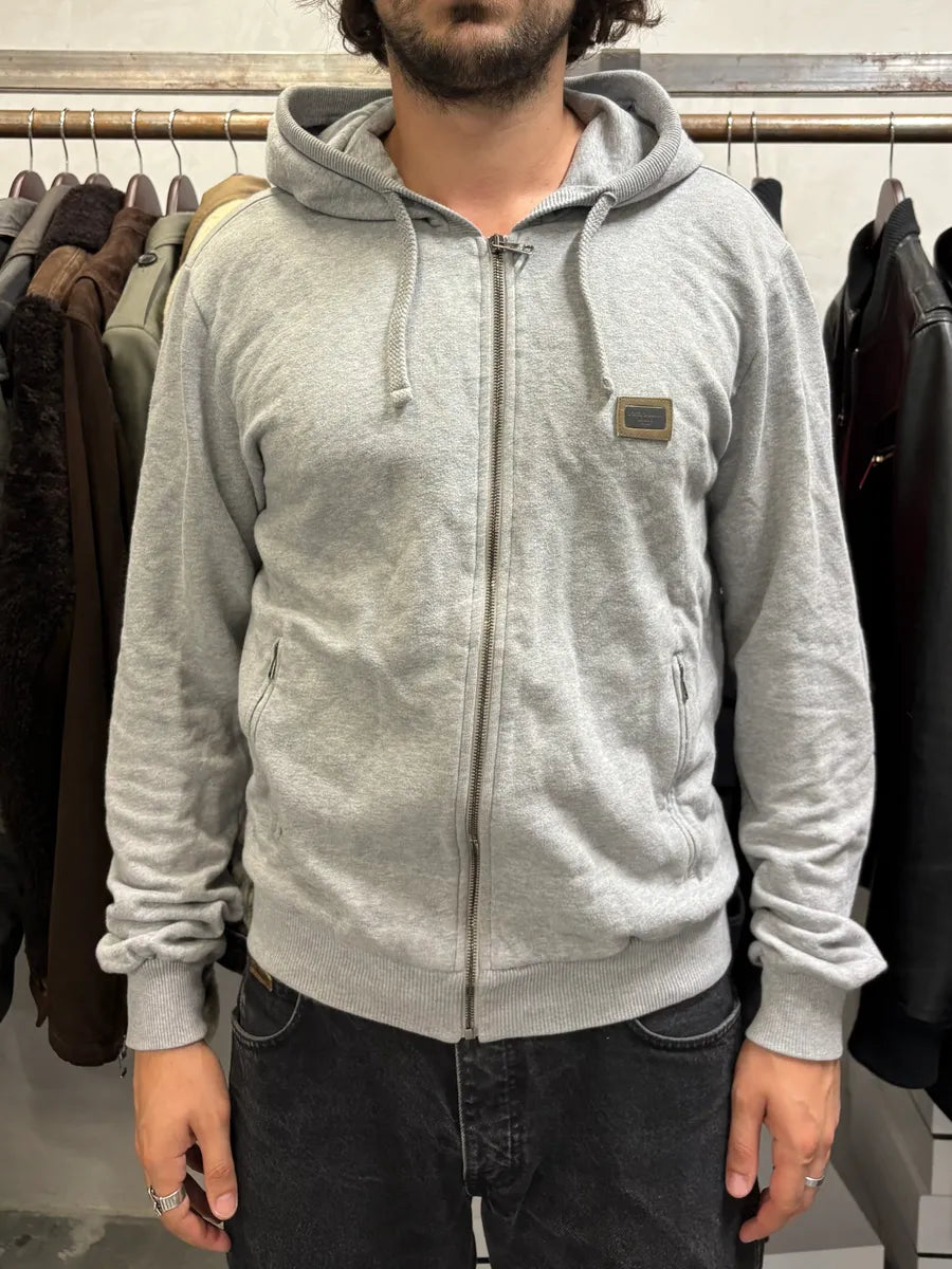 2000s Dolce & Gabbana Grey Zip-up Sweatshirt muWtMis 1