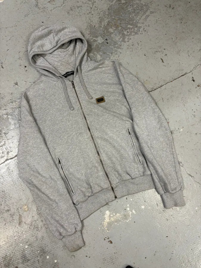 2000s Dolce & Gabbana Grey Zip-up Sweatshirt muWtMis 3