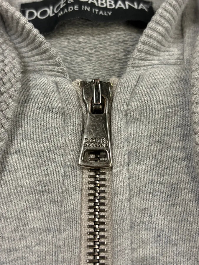 2000s Dolce & Gabbana Grey Zip-up Sweatshirt muWtMis 6