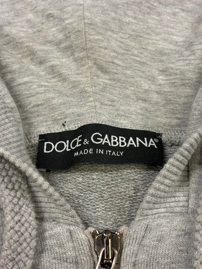 2000s Dolce & Gabbana Grey Zip-up Sweatshirt muWtMis 9