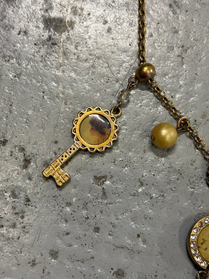 2000s Dolce & Gabbana Guilded Cross Charm Pendant Necklace XbeljFR 4