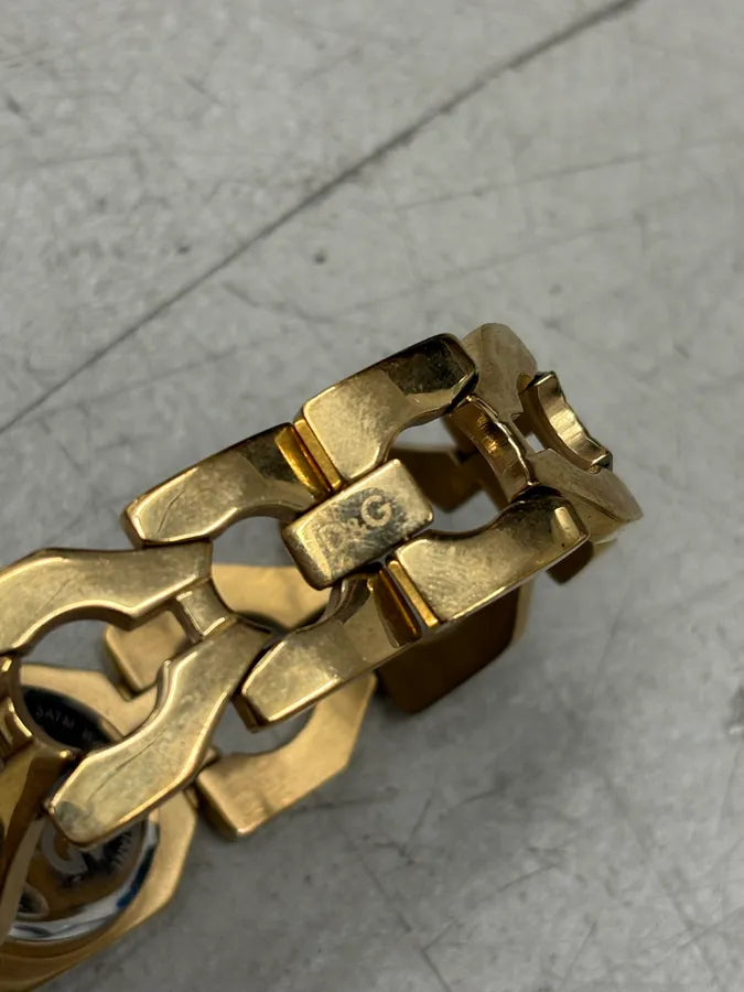 2000s Dolce & Gabbana Guilded Gold Link Watch  SvcyBGy 5