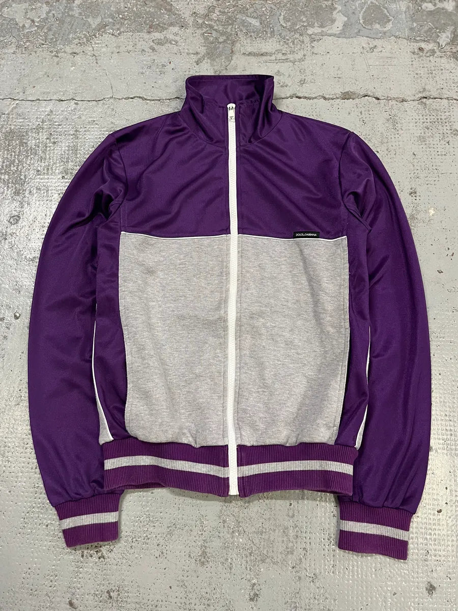 2000s Dolce & Gabbana Gym Purple & Grey Track Jacket xrjdNiz 3