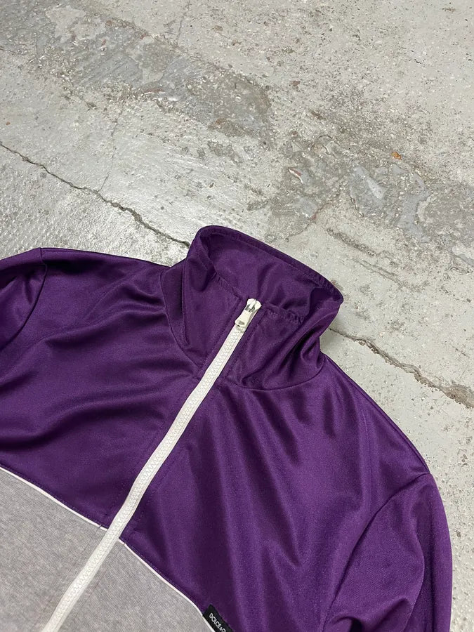 2000s Dolce & Gabbana Gym Purple & Grey Track Jacket xrjdNiz 4