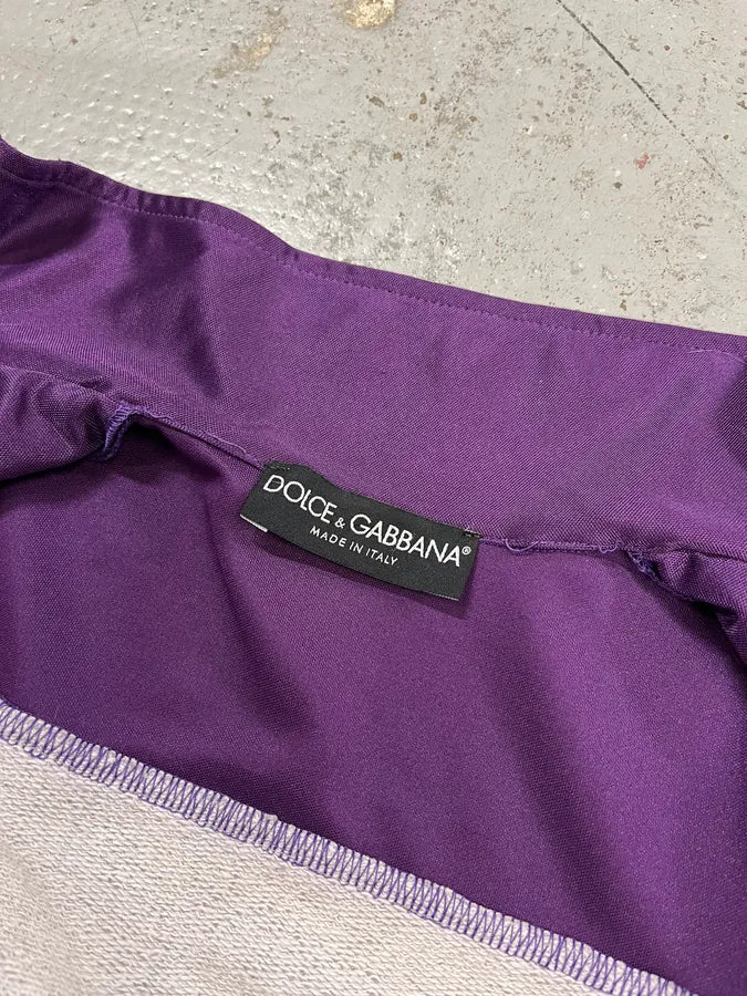2000s Dolce & Gabbana Gym Purple & Grey Track Jacket xrjdNiz 8