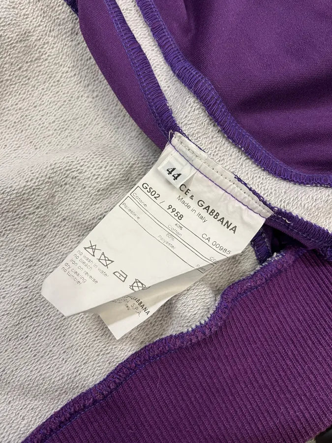 2000s Dolce & Gabbana Gym Purple & Grey Track Jacket xrjdNiz 9