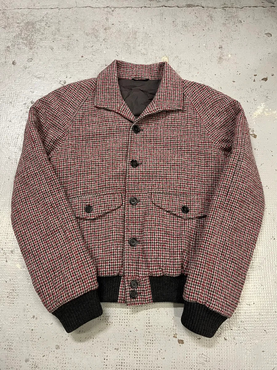 2000s Dolce & Gabbana Harrington Red & Grey Bomber Jacket TuqByhF 0