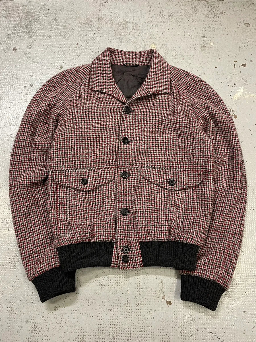 2000s Dolce & Gabbana Harrington Red & Grey Bomber Jacket TuqByhF 3