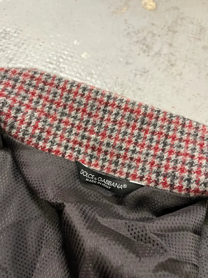 2000s Dolce & Gabbana Harrington Red & Grey Bomber Jacket TuqByhF 8