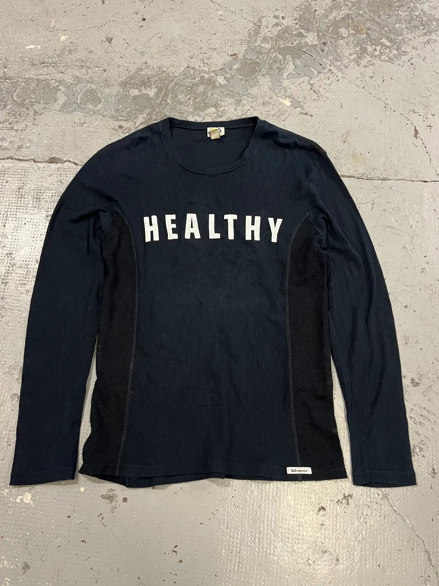 2000s Dolce & Gabbana Healthy Navy & Black Lonsleeves NETsROU 2